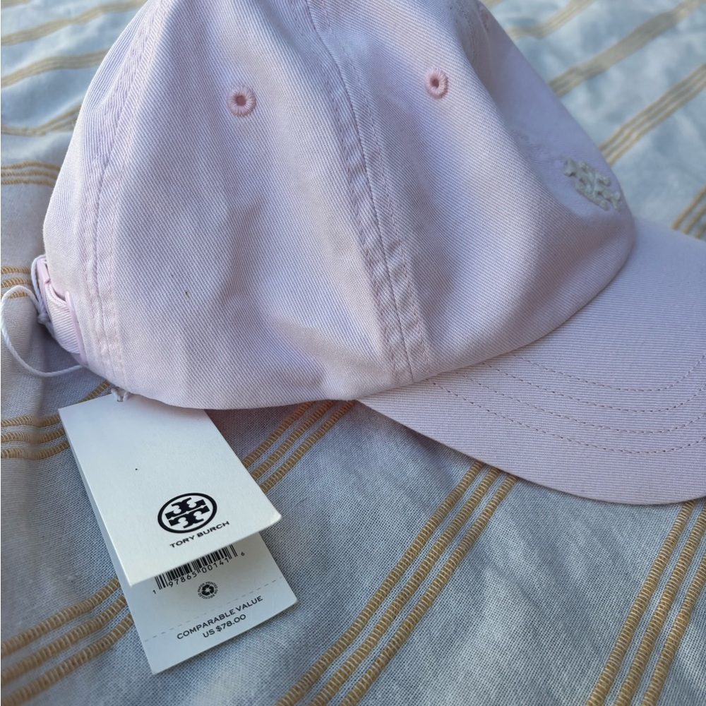 Tory Burch Pastel Pink Logo Baseball Cap - Picture 2 of 8